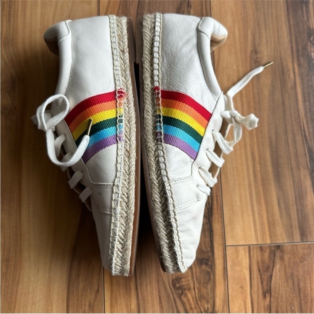 Splendid Cream rainbow Espadrilles with Comfort and Style 8